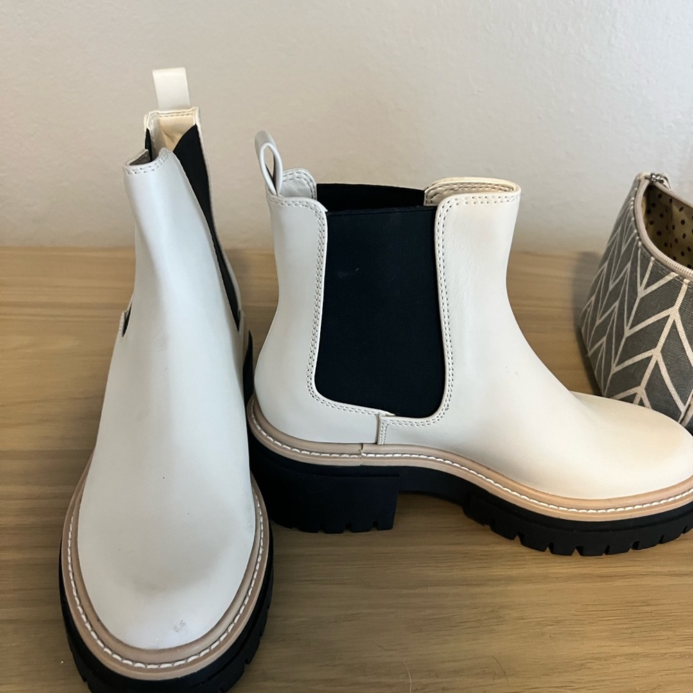 Open Edit, white booties never worn